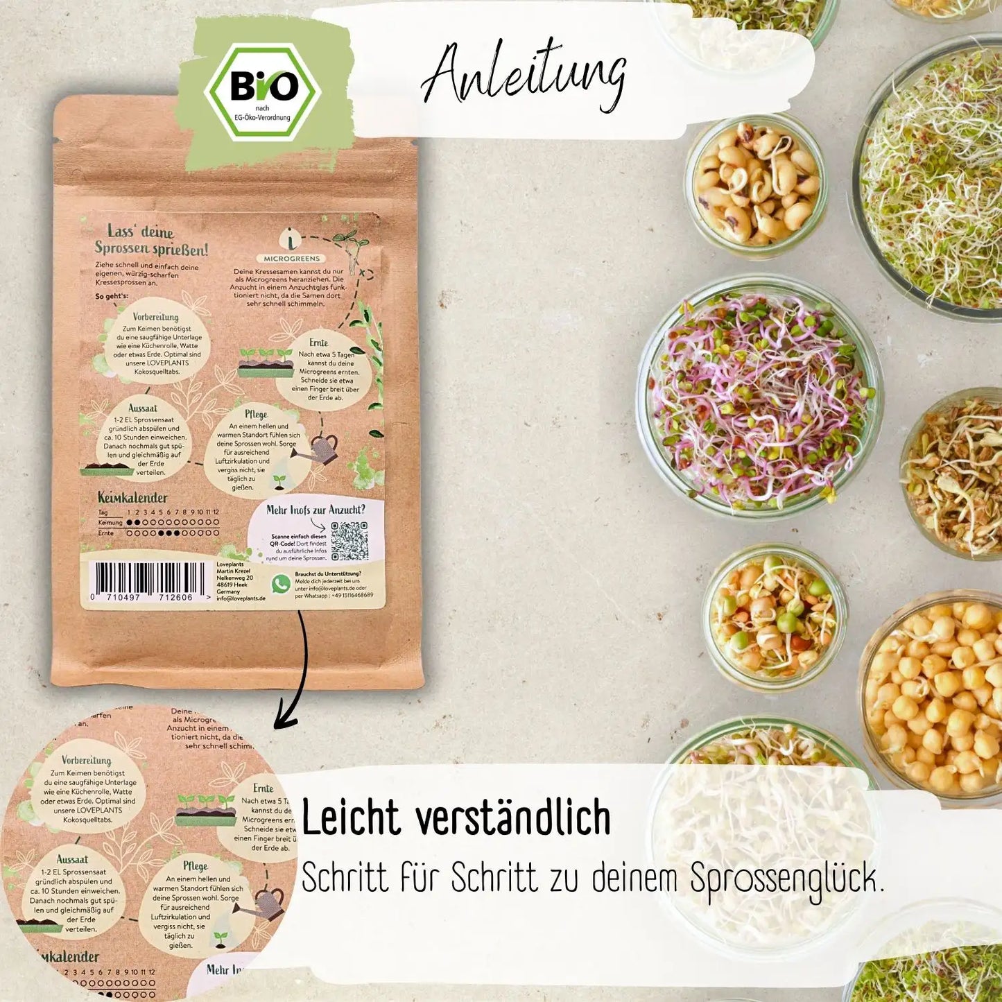 Bio Kresse Sprossen Samen 200g