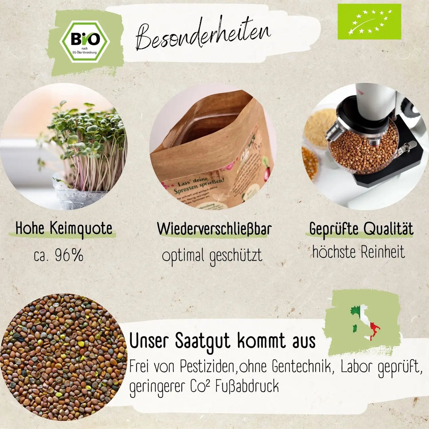 Bio Radies Sprossen Samen 200g