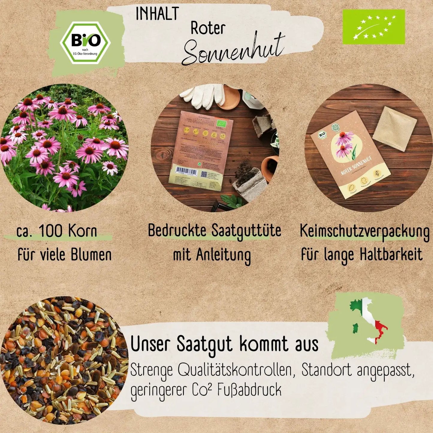 Bio Roter Sonnenhut Samen