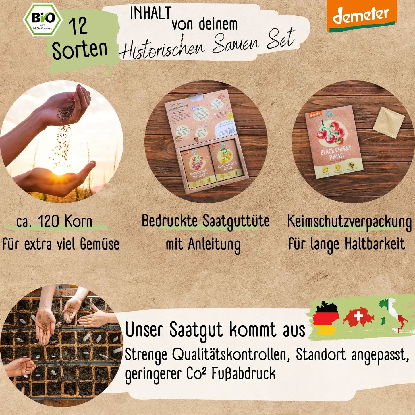 Dein 12 Demeter Historisches Tomaten Samen Set