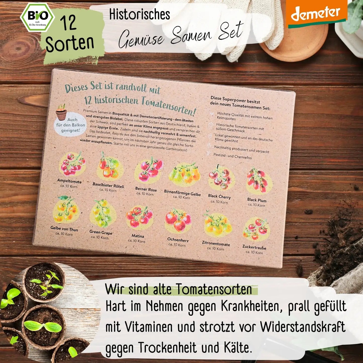 Dein 12 Demeter Historisches Tomaten Samen Set