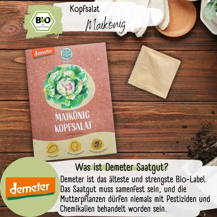 Demeter Kopfsalat Maikönig Samen