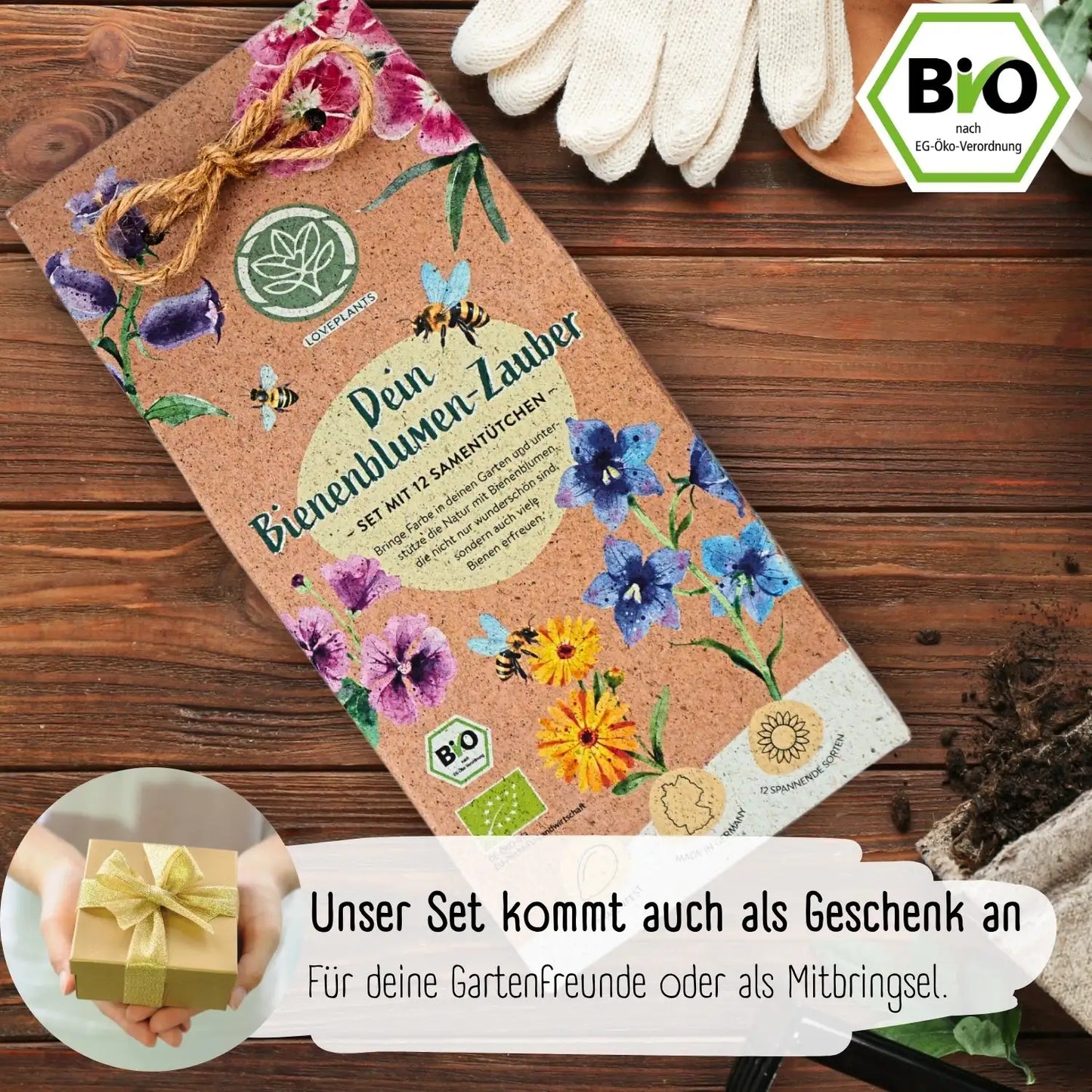 Dein 12 Bio Bienen Blumensamen Set
