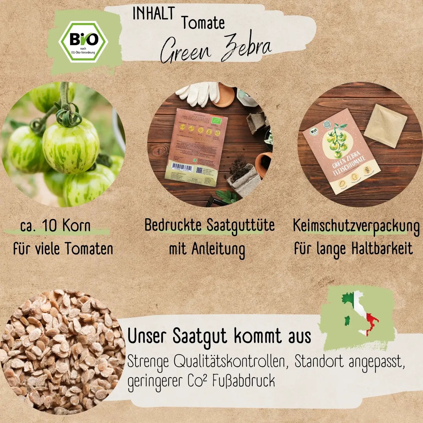 Bio Fleischtomate Green Zebra Samen