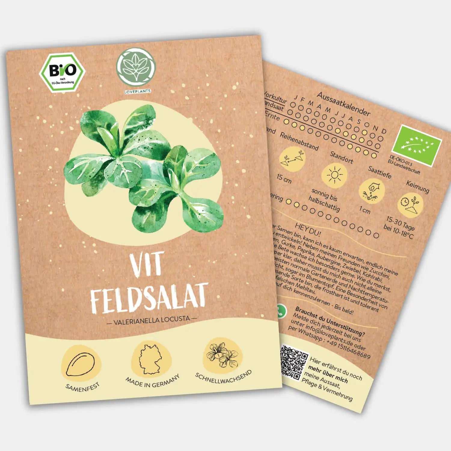 Bio Feldsalat Samen kaufen ➤ Bio-zertifiziert & Keimgarantie