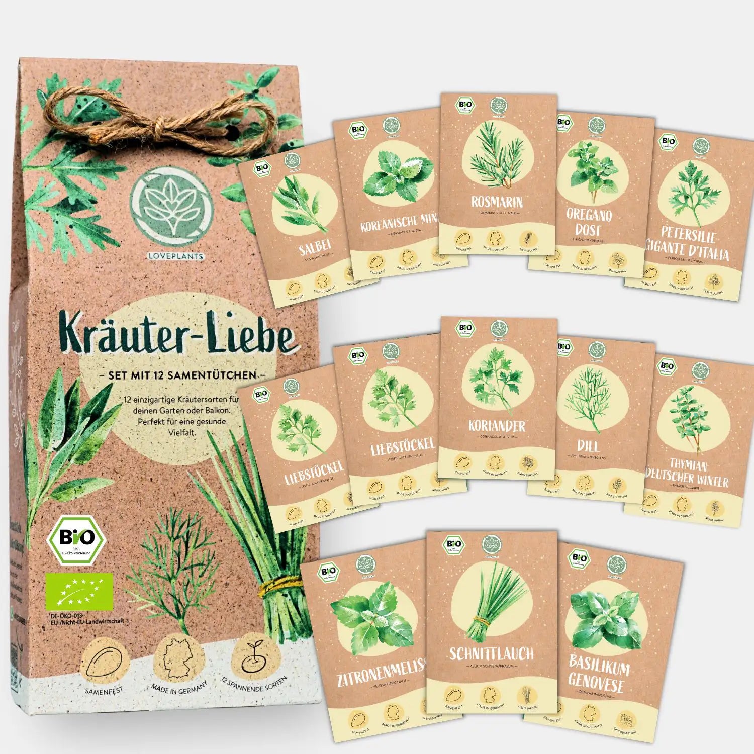 kräuter saatgut Dein 12 Bio Kräutersamen Set kaufen ➤ mit Keimgarantie
