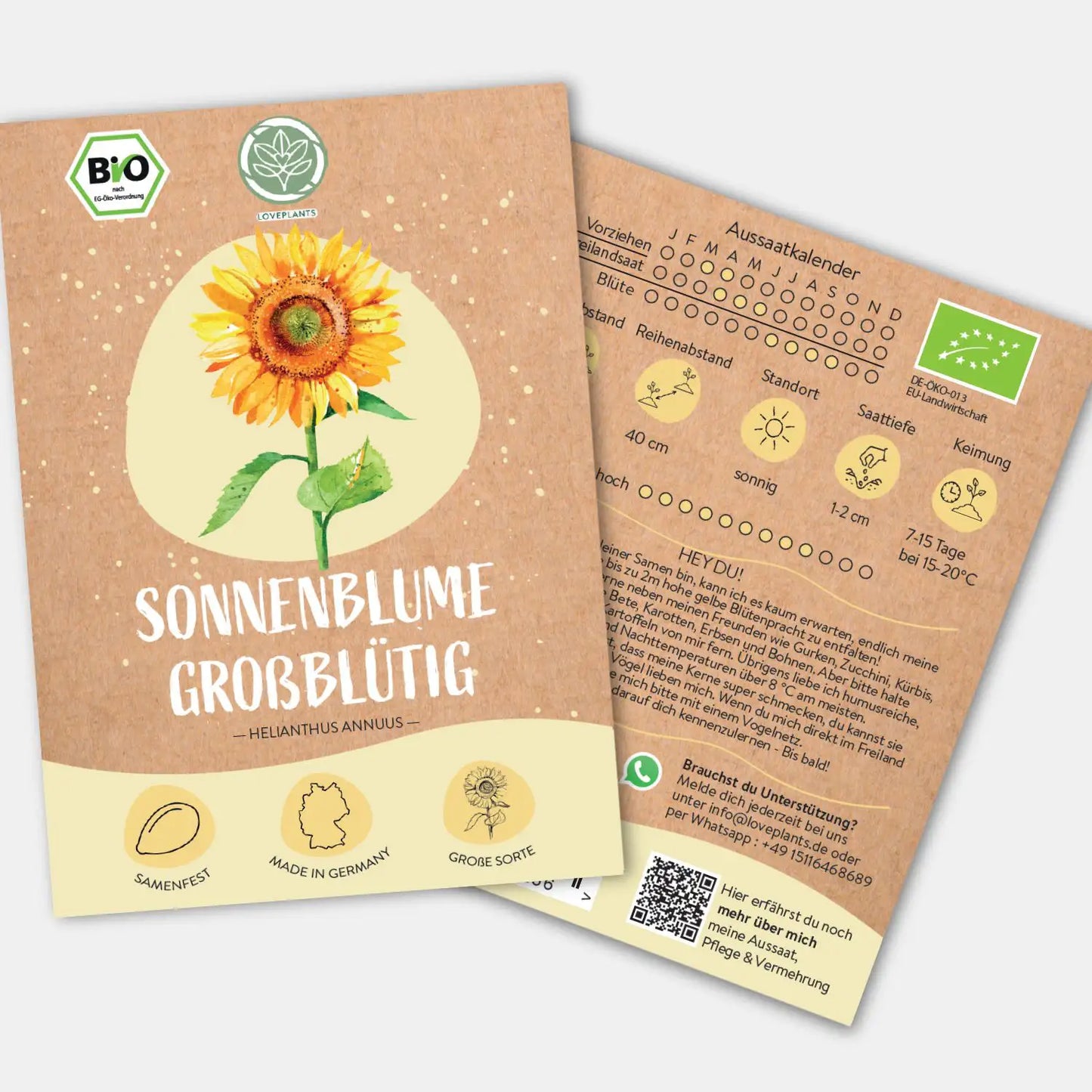Bio Riesen Sonnenblumen Samen