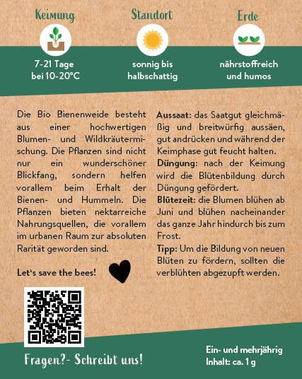 Bio Samen Bienenweide