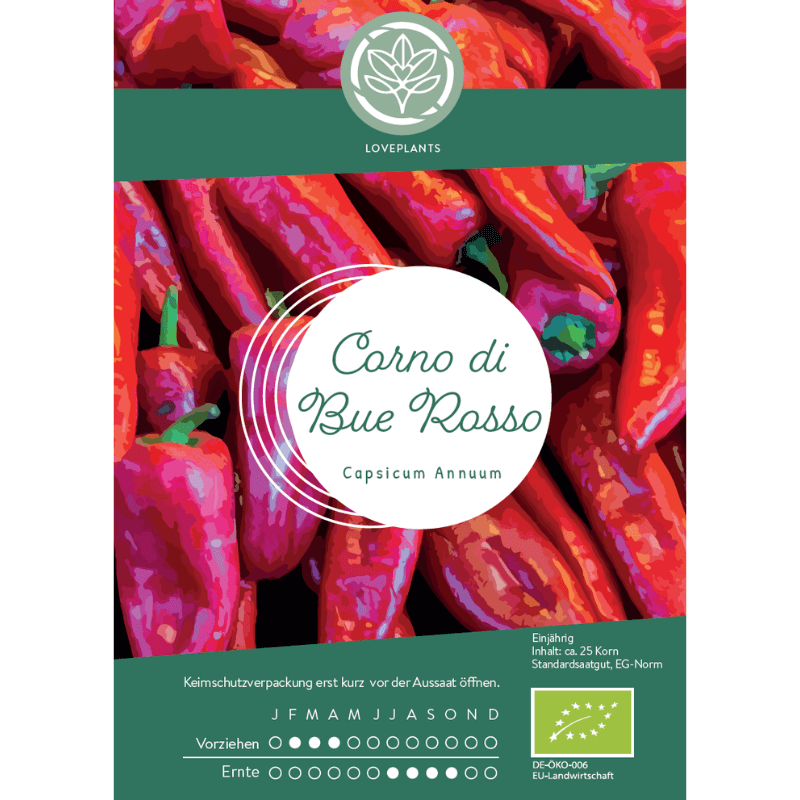 Bio Paprika Corno di bue Rosso Samen