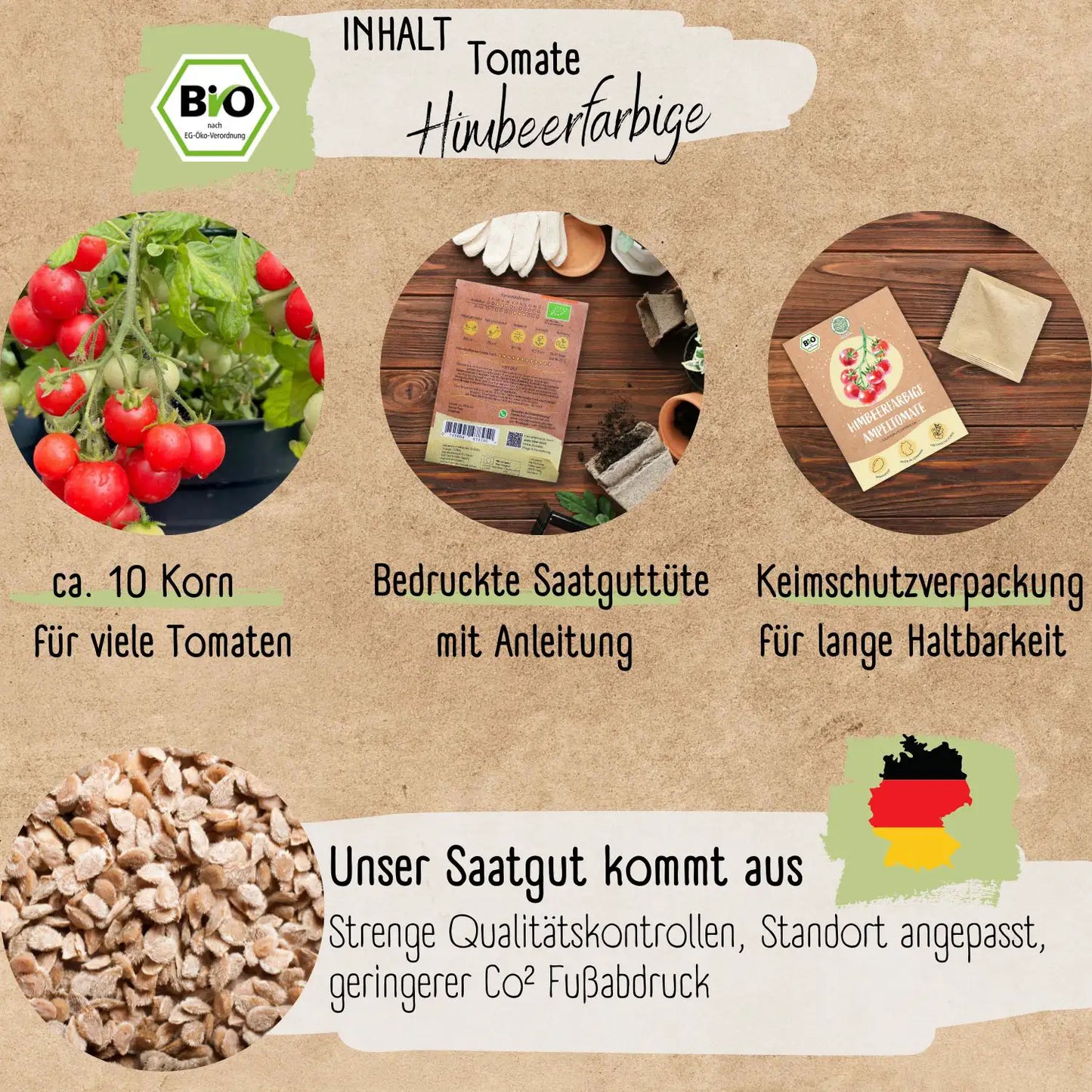 Bio Ampeltomate Himbeerfarbige Samen