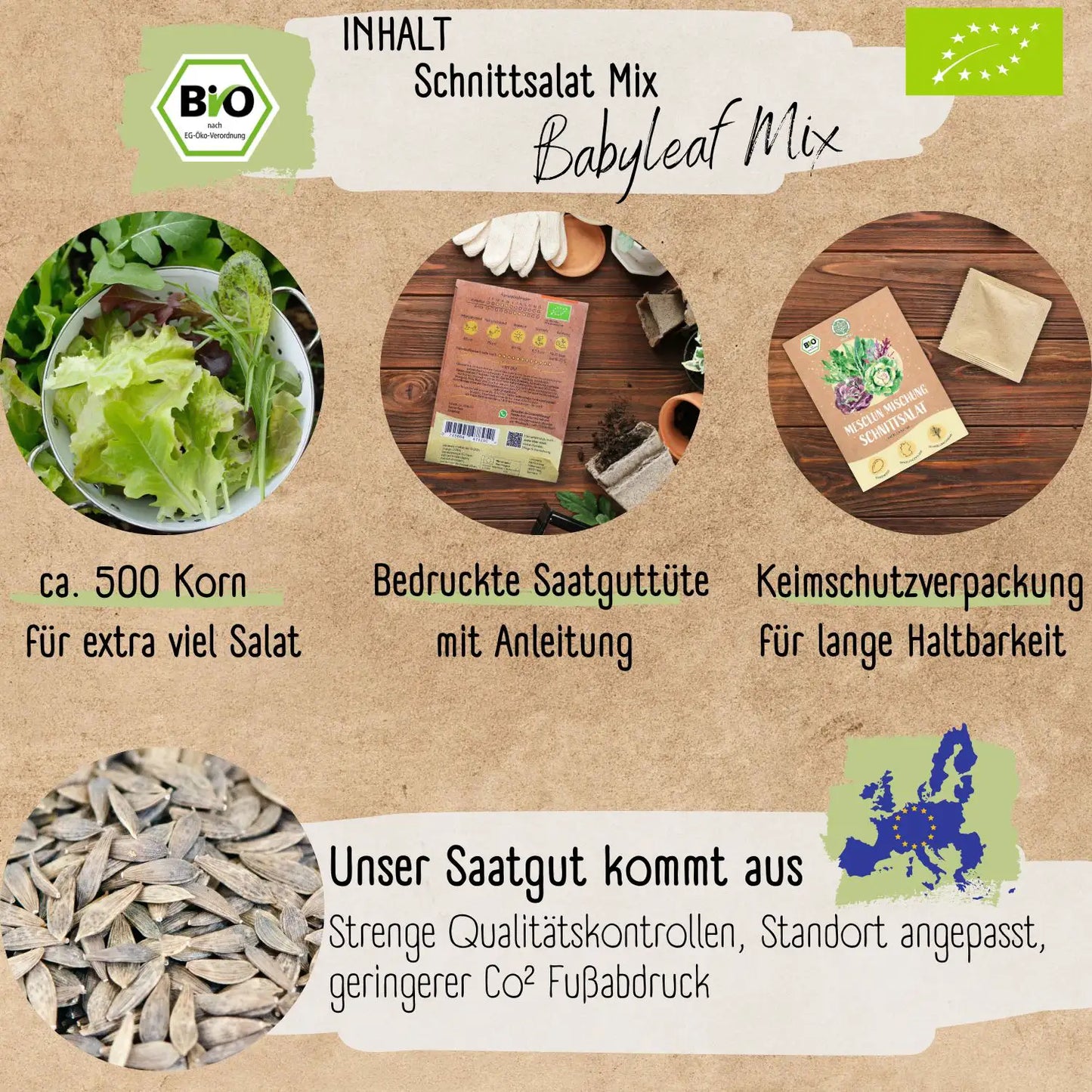 Bio Schnittsalat Samen Mix