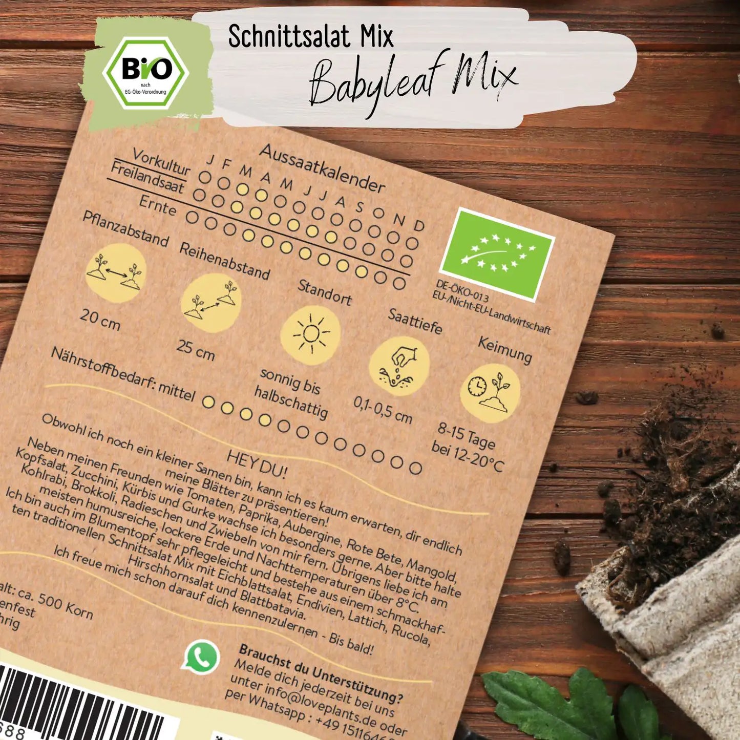Bio Schnittsalat Samen Mix