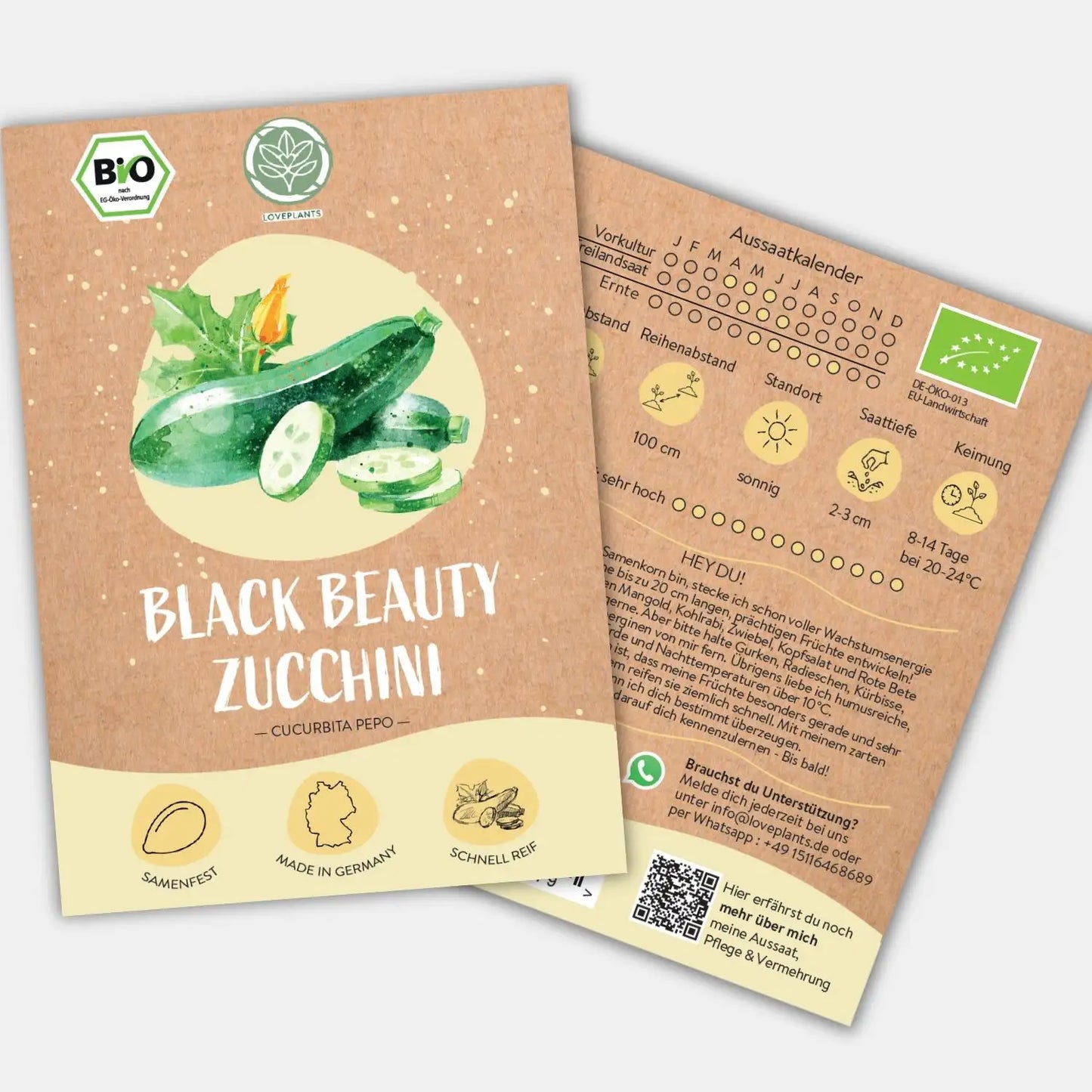 Bio Zucchini Black Beauty Samen