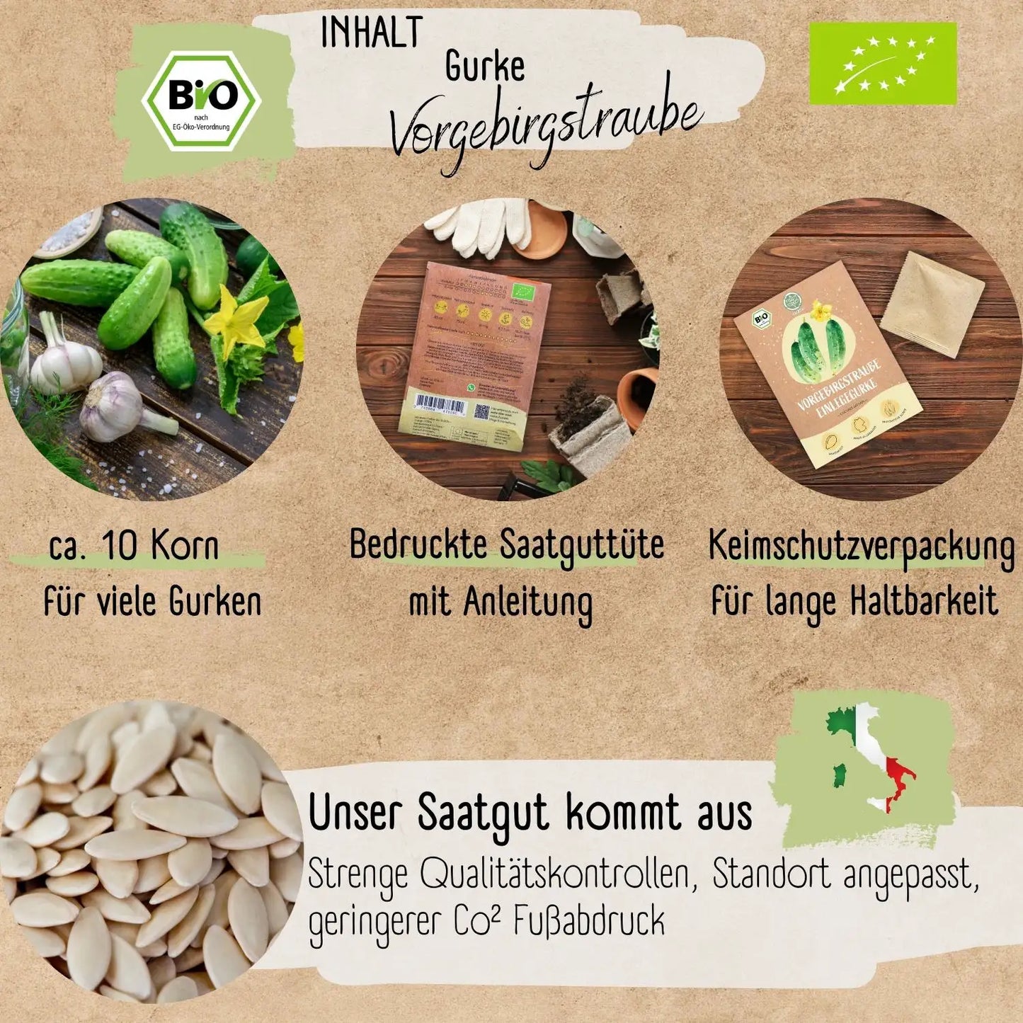 Bio Gurke Vorgebirgstraube Samen
