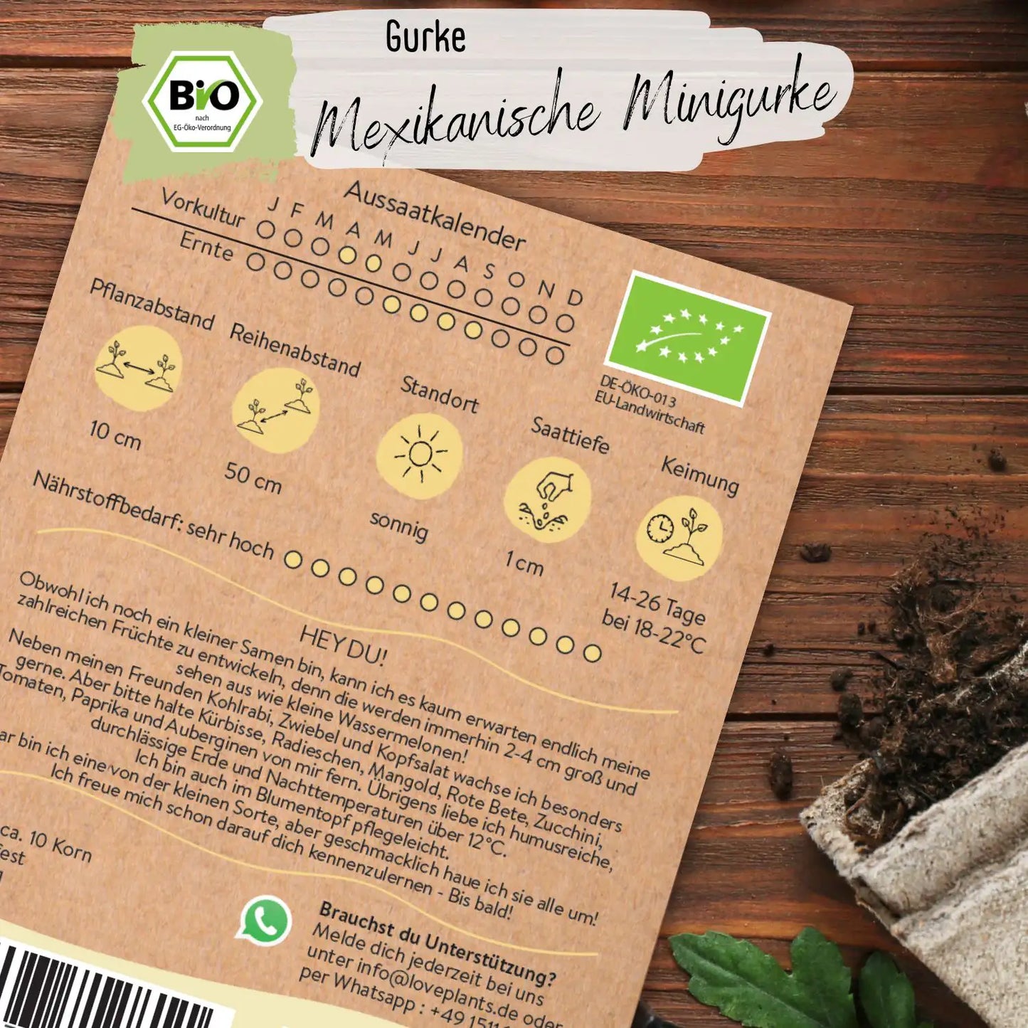 Bio Mexikanische Minigurke Samen