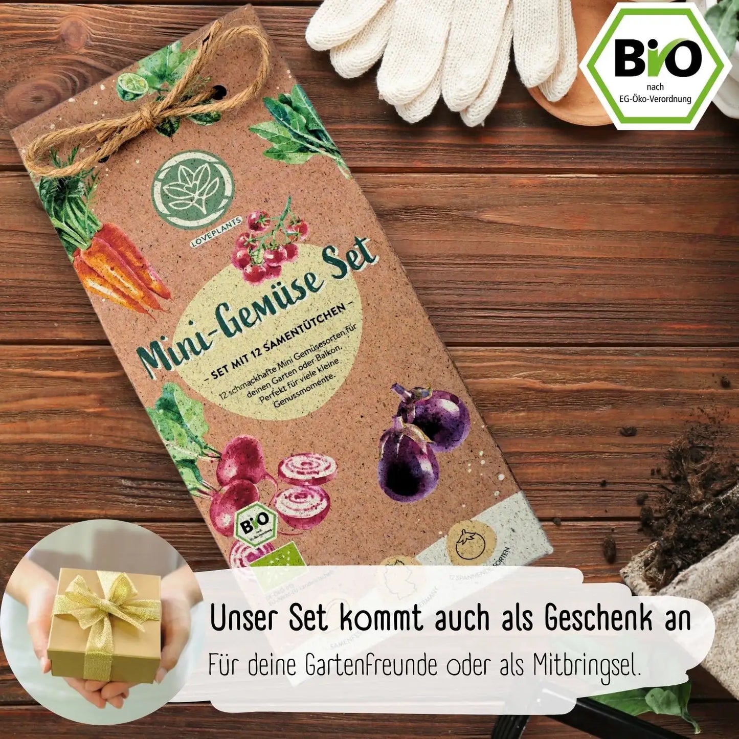 Dein 12 Bio Balkon & Hochbeet Gemüsesamen Set