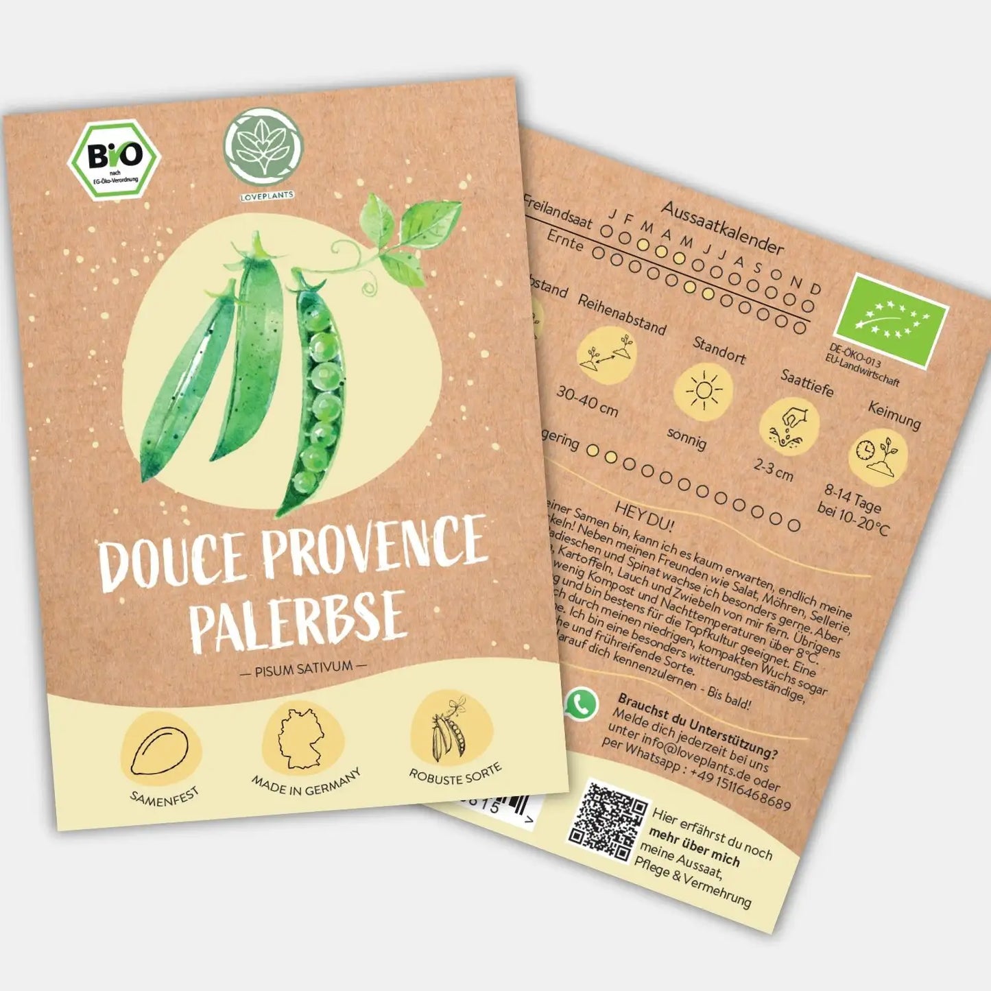 Bio Palerbse Douce Provence Samen