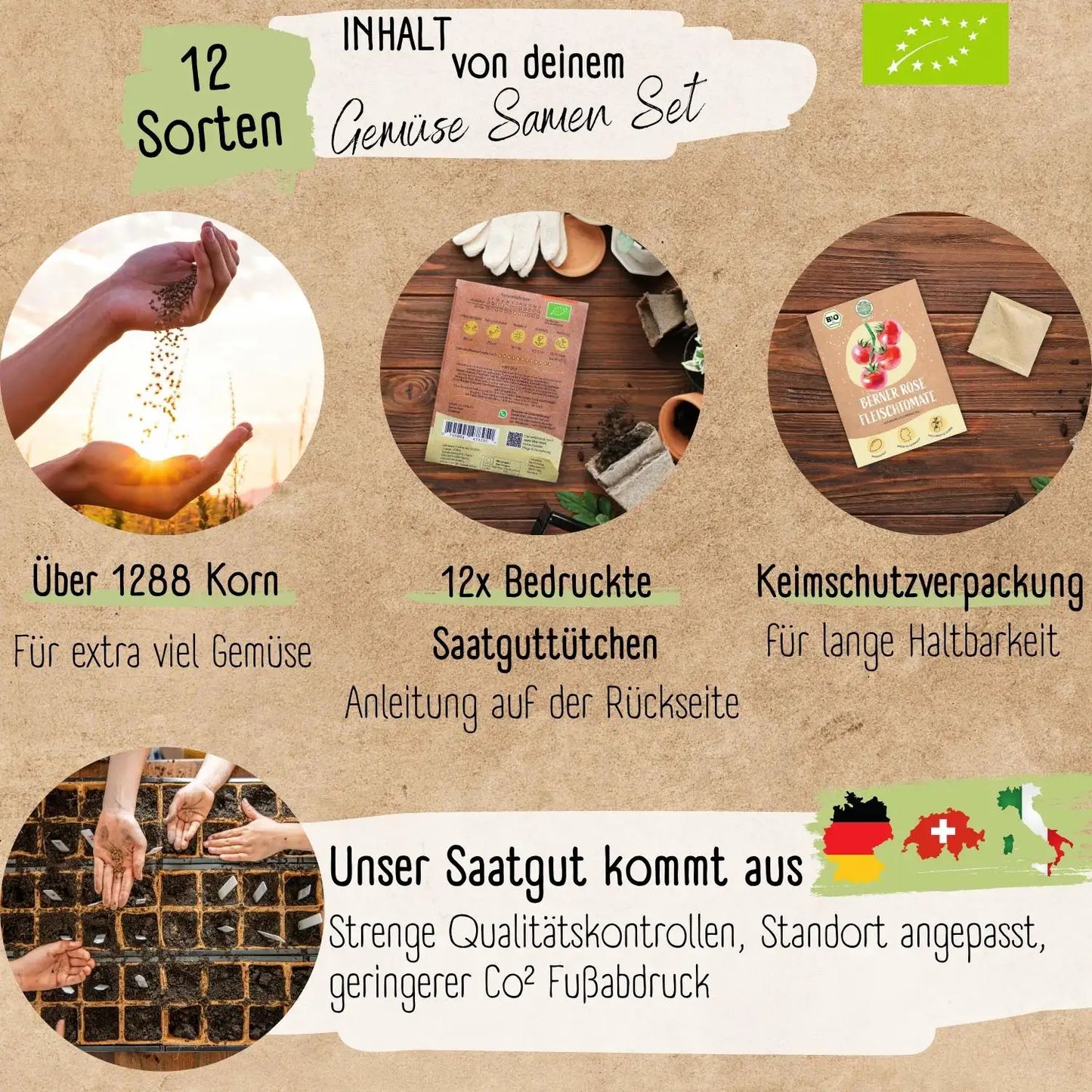 Dein 12 Bio Gemüsesamen Set