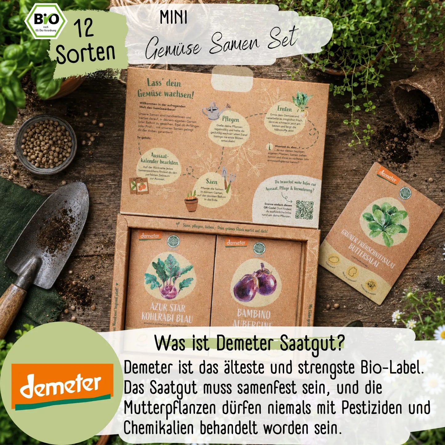 Dein 12 Demeter Mini Gemüse Samen Set