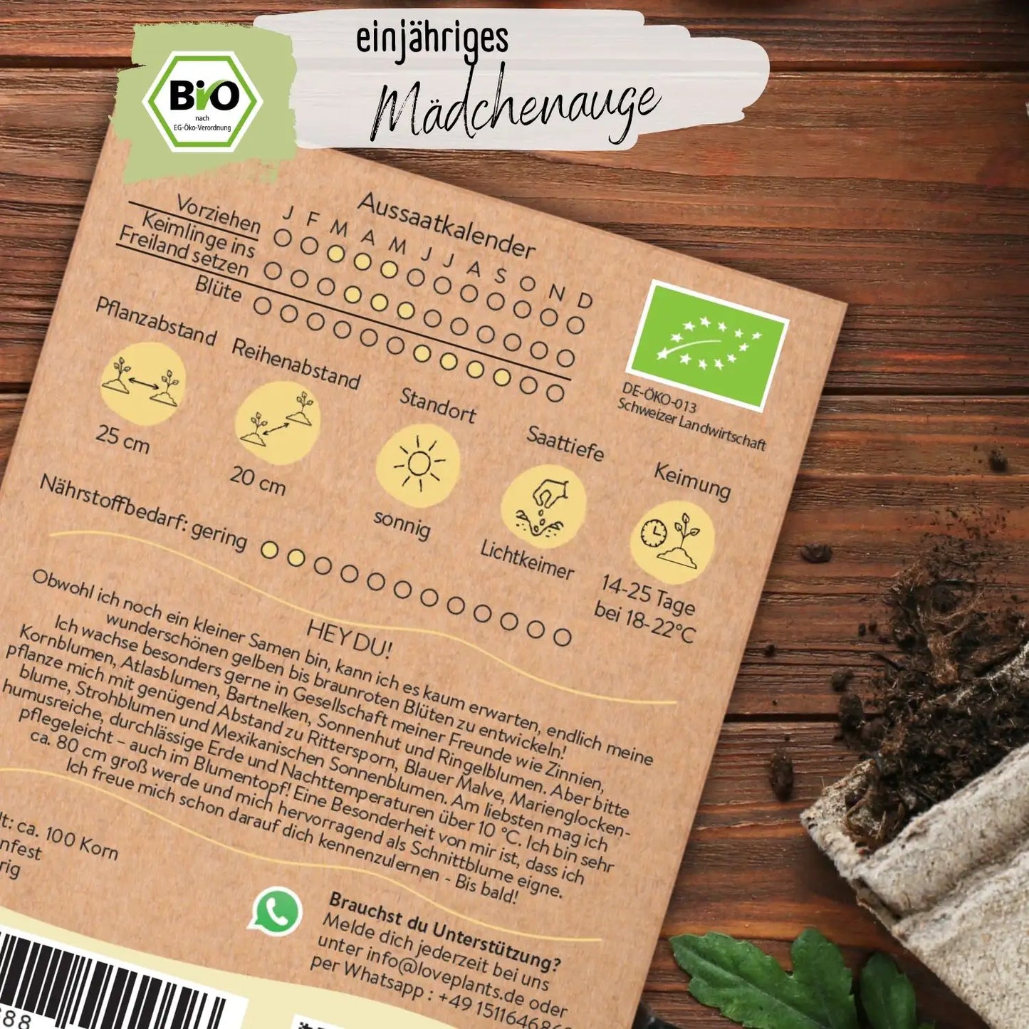 Bio Mädchenauge Samen