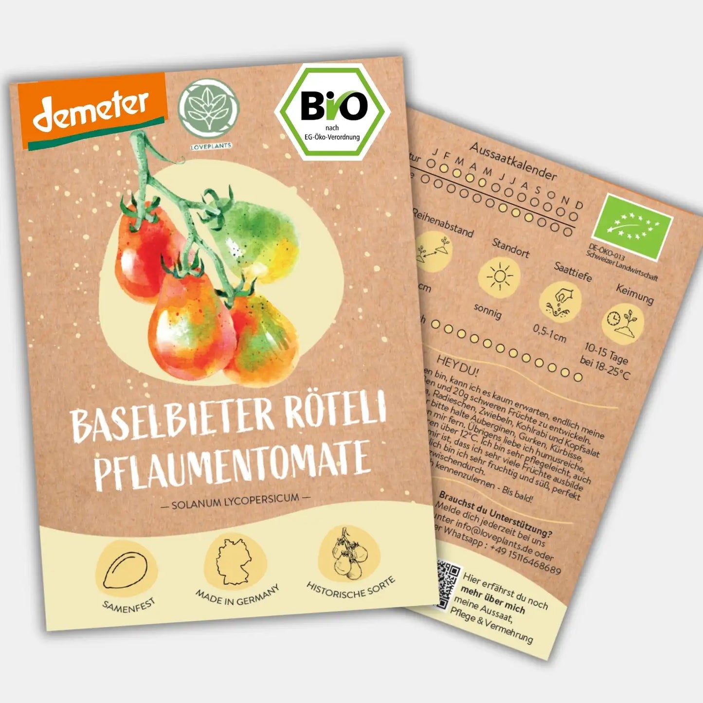 Demeter Baselbieter Röteli Tomaten Samen