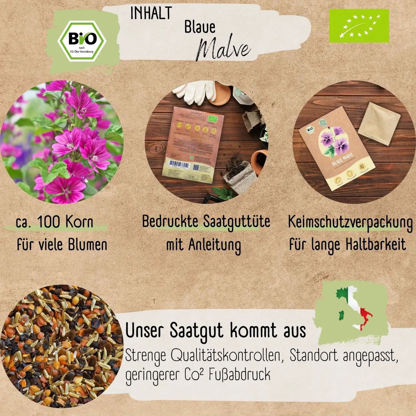 Bio Blaue Malve Samen