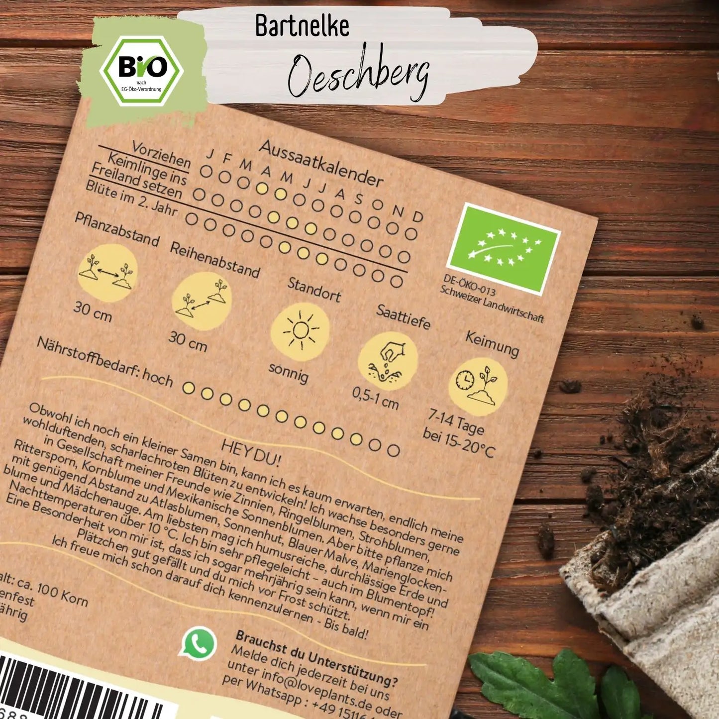 Bio Bartnelke Oeschberg Samen