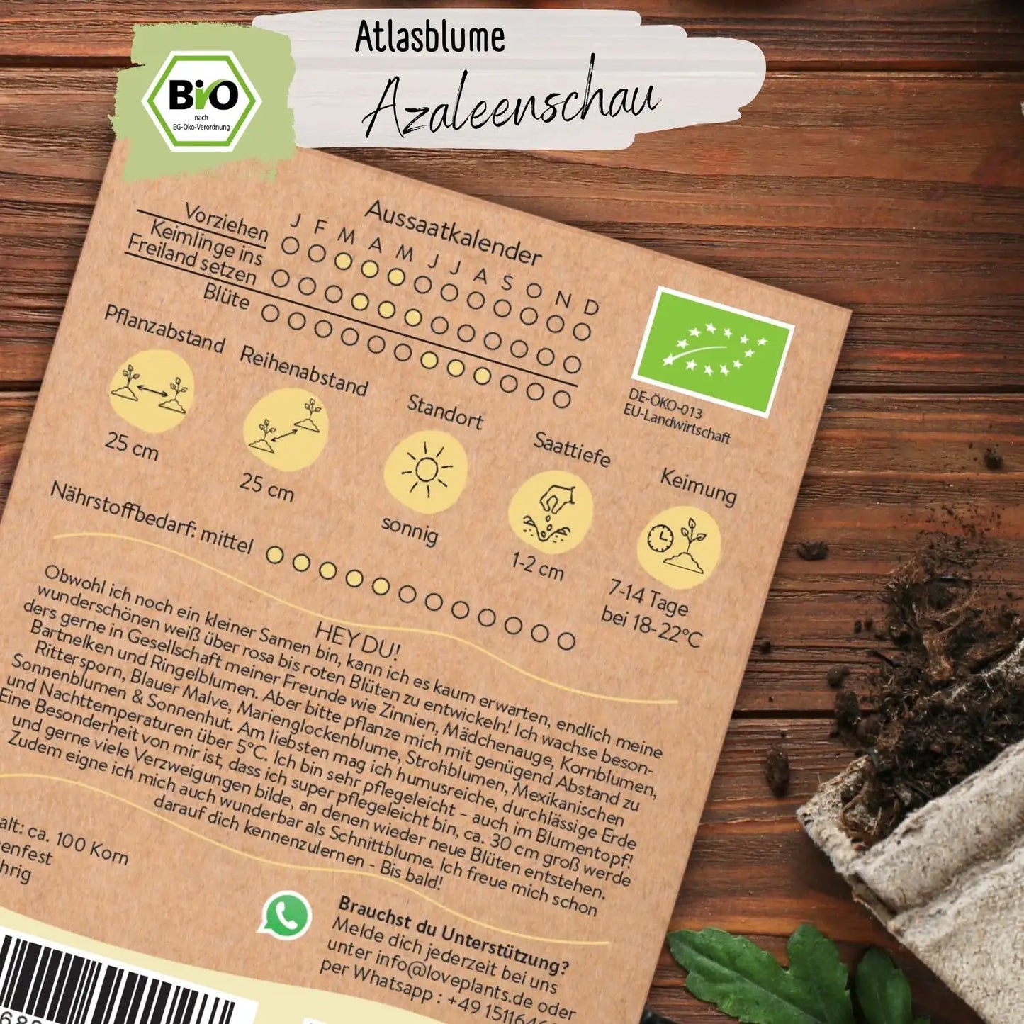 Bio Atlasblume Azaleenschau Samen