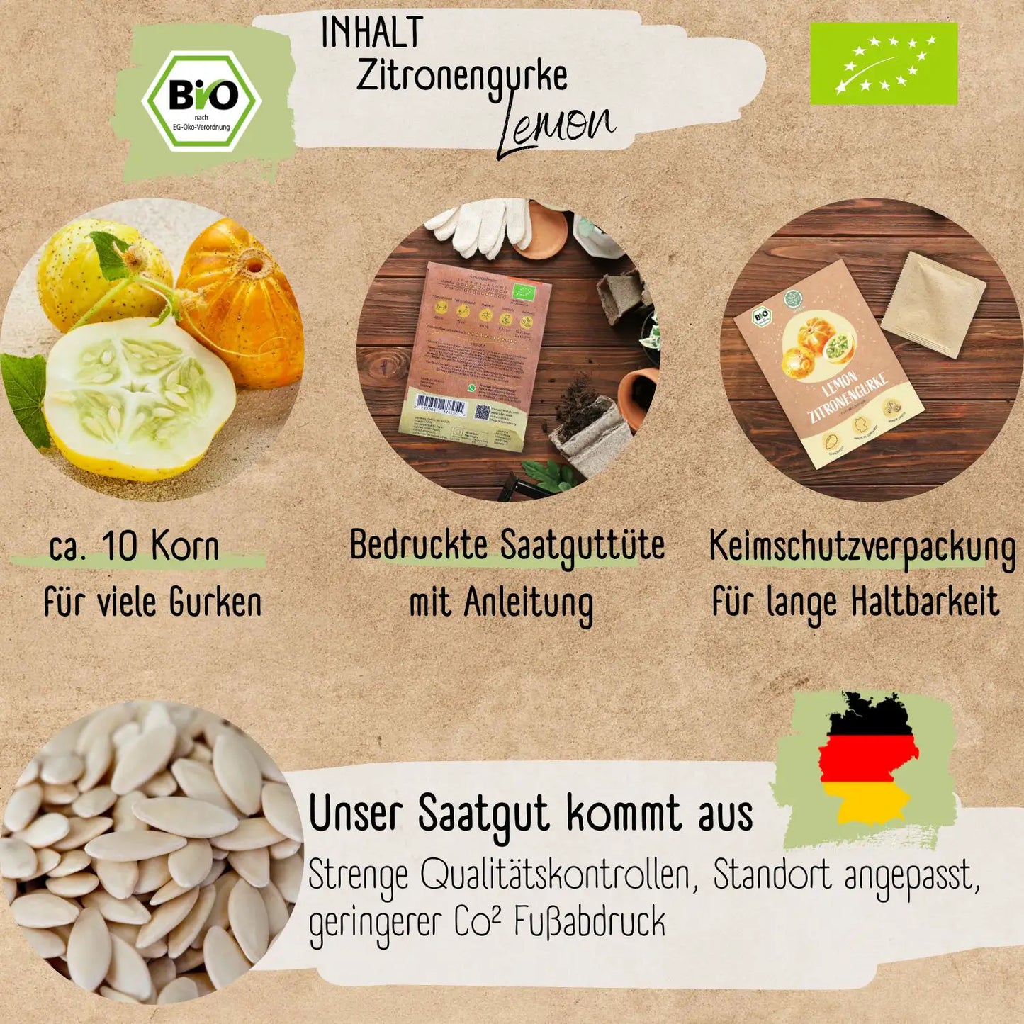 Bio Zitronengurke lemon Samen