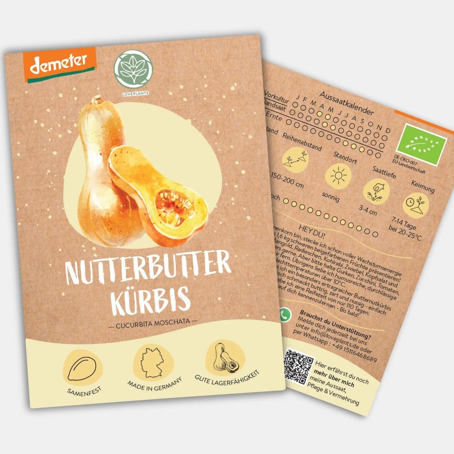Demeter Kürbis Nutterbutter Samen