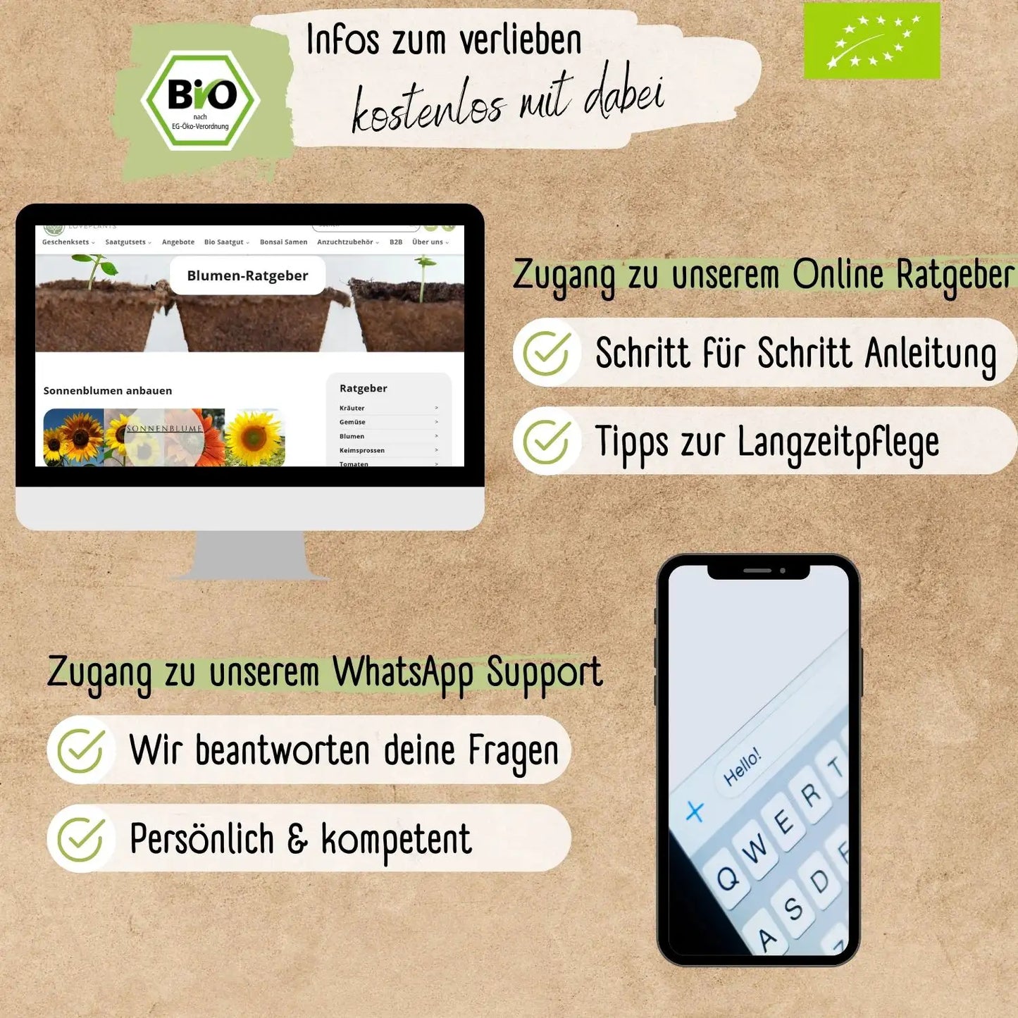 Dein 8 Bio Sonnenblumensamen Set