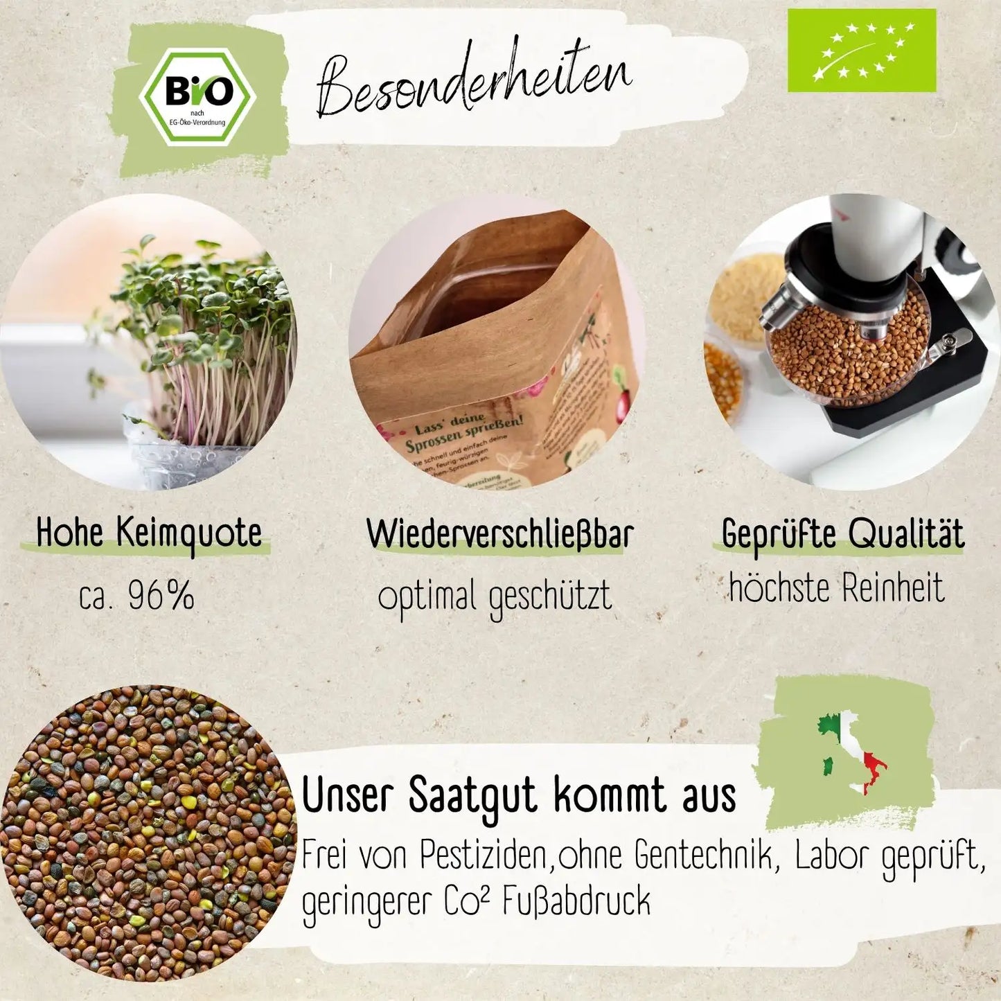 Dein 5 Bio Sprossen Anzuchtset