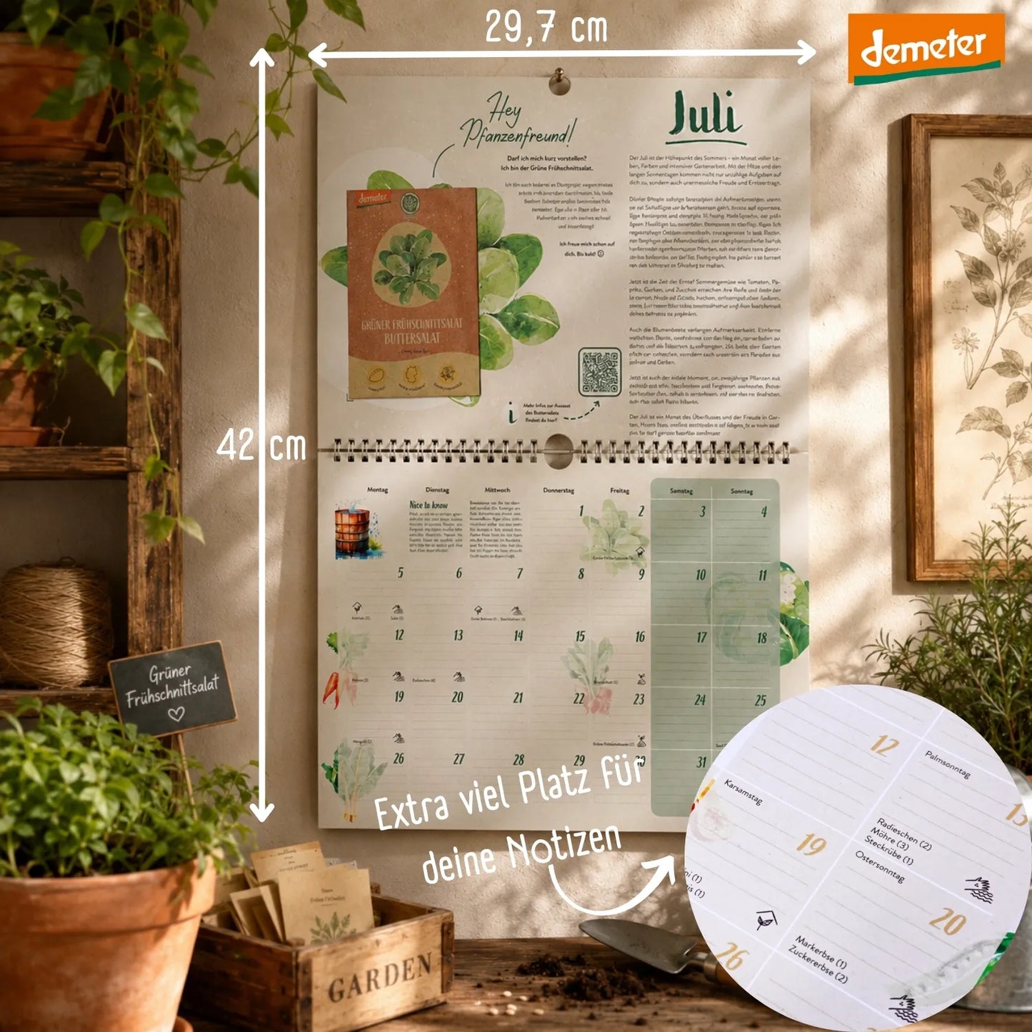 Einpflanzbarer Kalender 2027