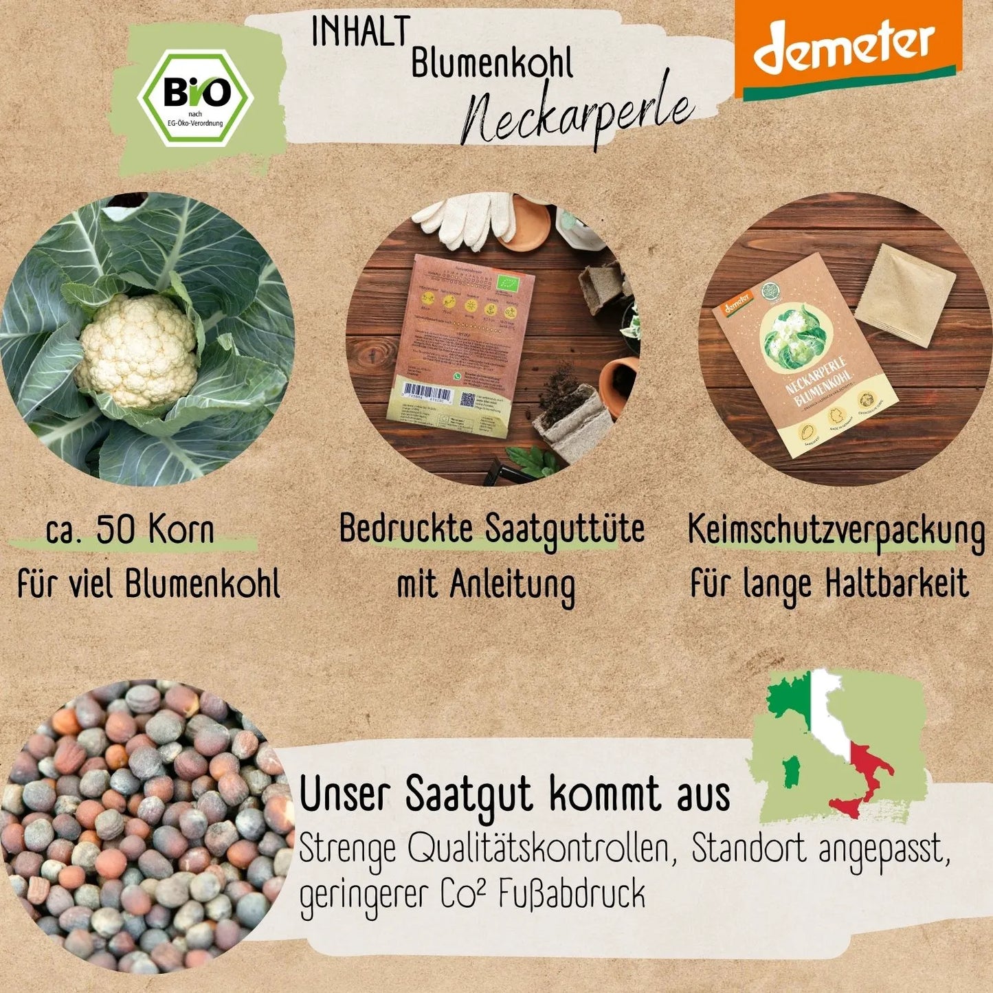 Demeter Blumenkohl Neckarperle Samen
