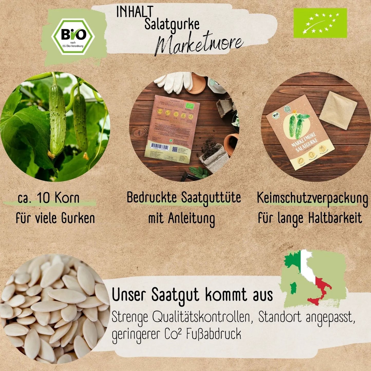 Bio Salatgurke Marketmore Samen