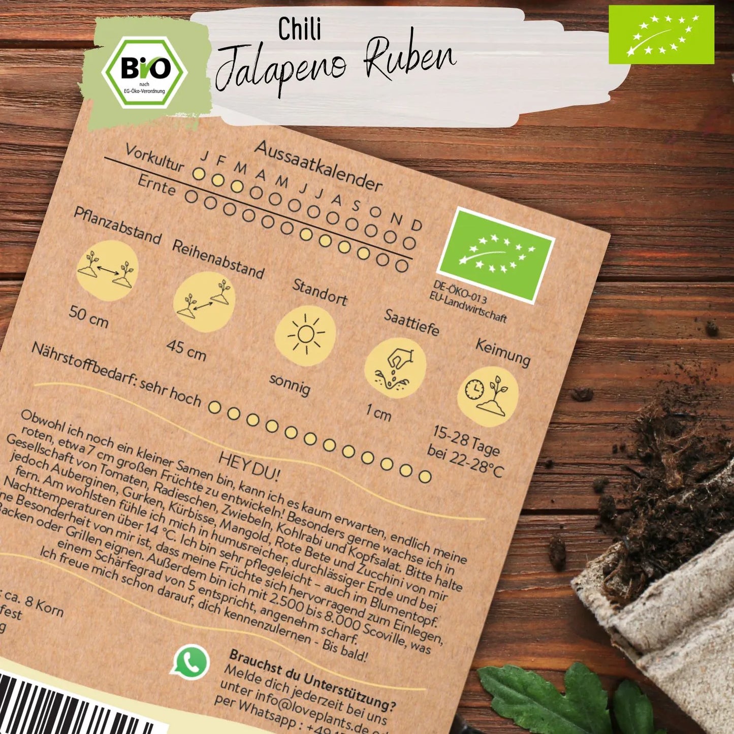 Bio Jalapeño Samen