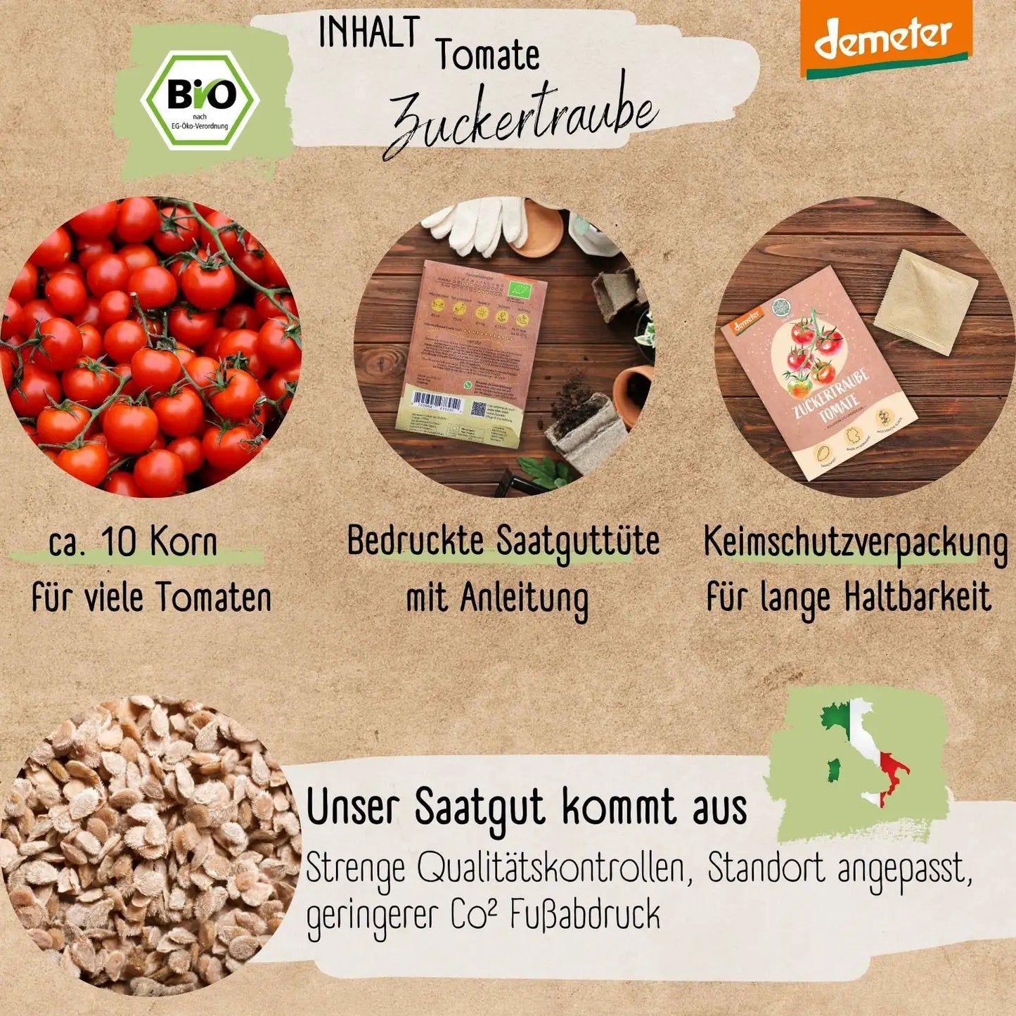 Demeter Zuckertraube Tomaten Samen