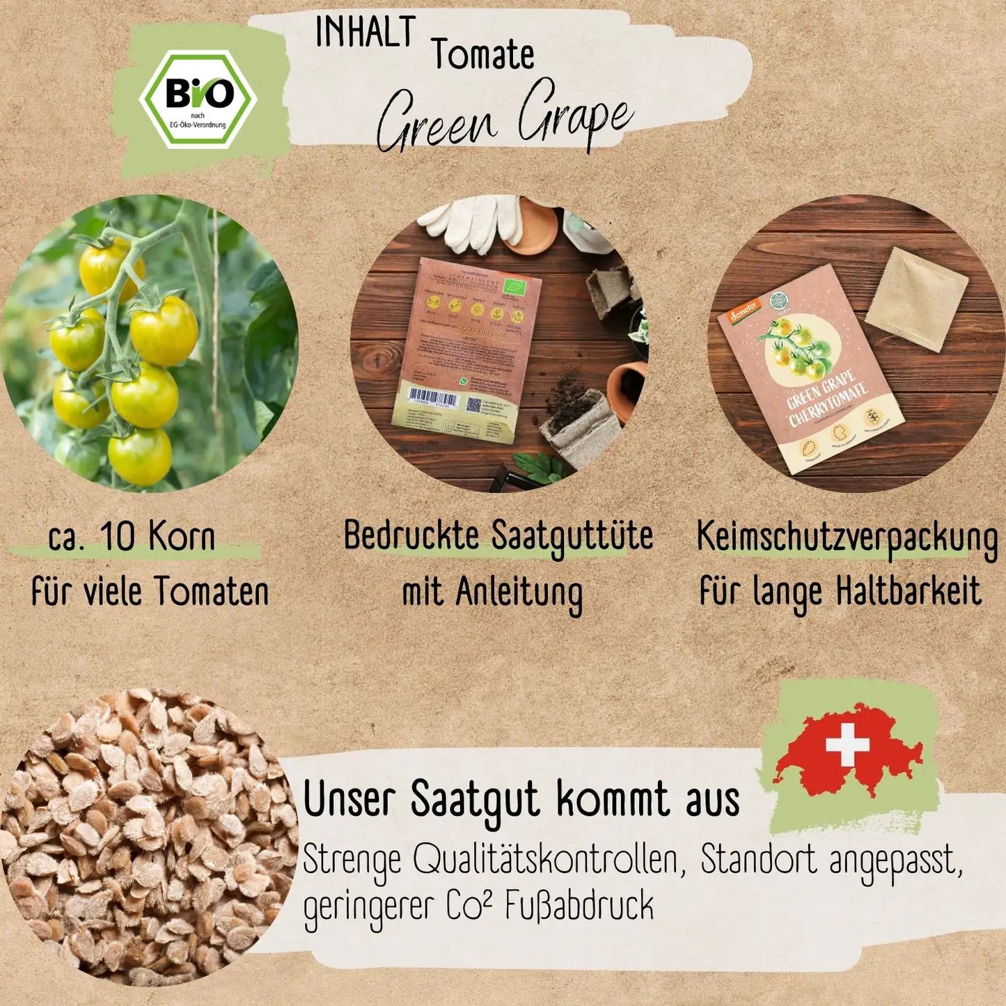 Bio Green Grape Tomaten Samen