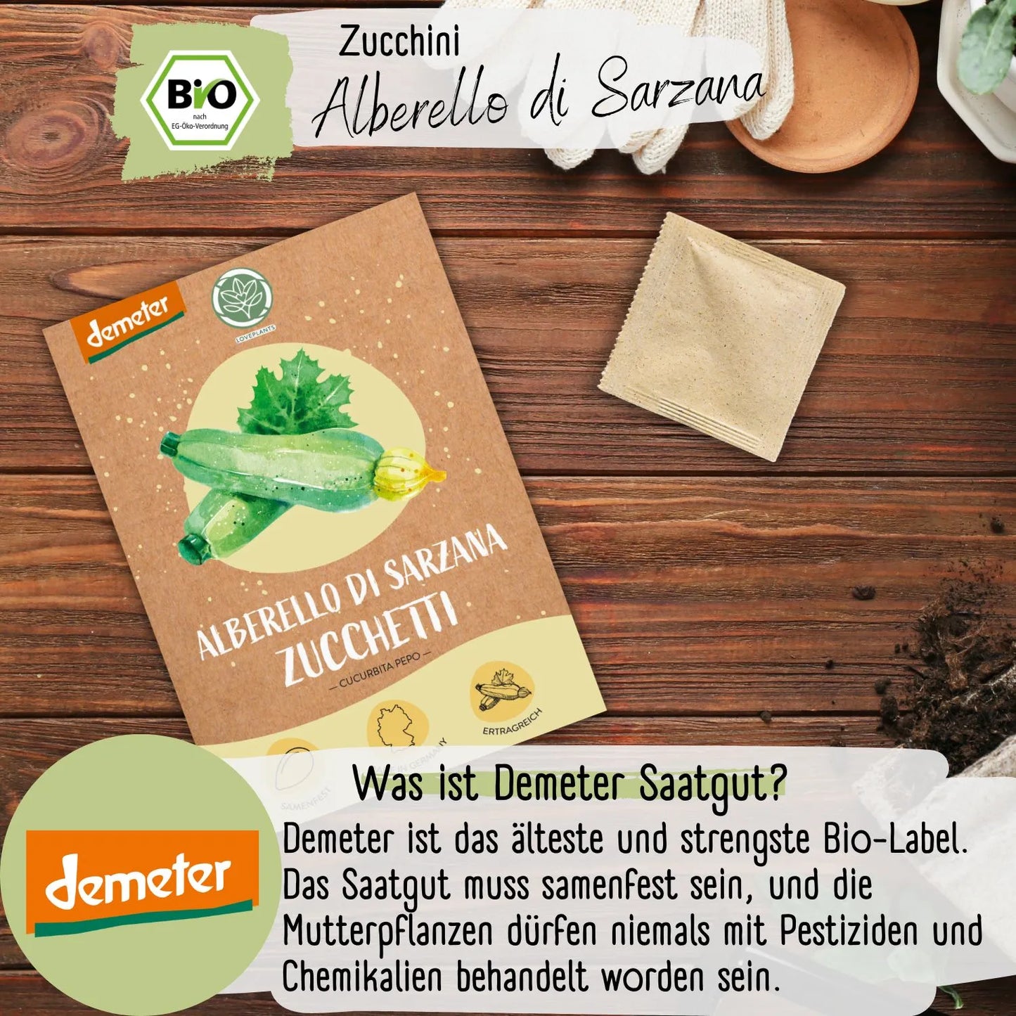 Demeter Zucchini Alberello di Sarzana Samen