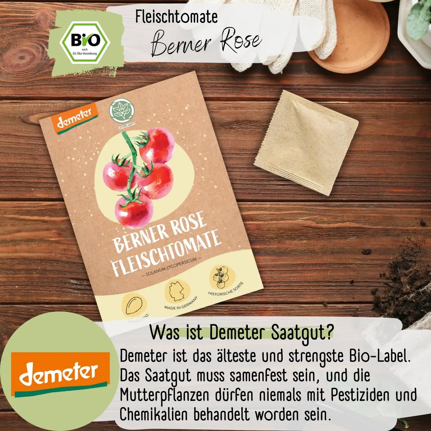 Demeter Berner Rose Tomaten Samen