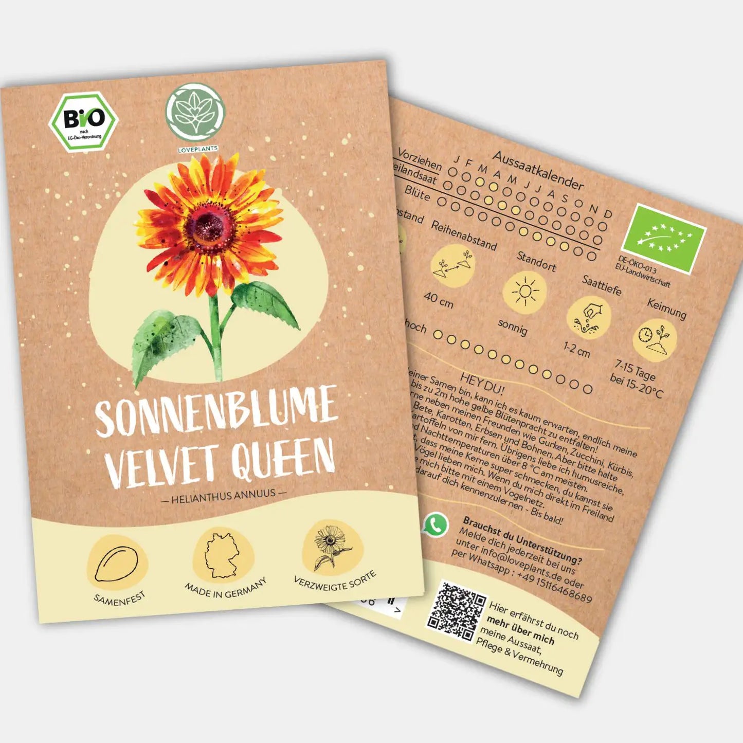 Bio Sonnenblume Velvet Queen Samen