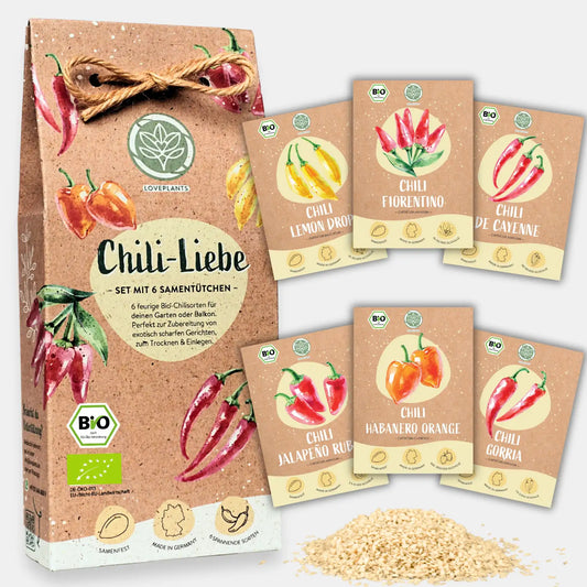 Dein 6 Bio Chili Samen Set