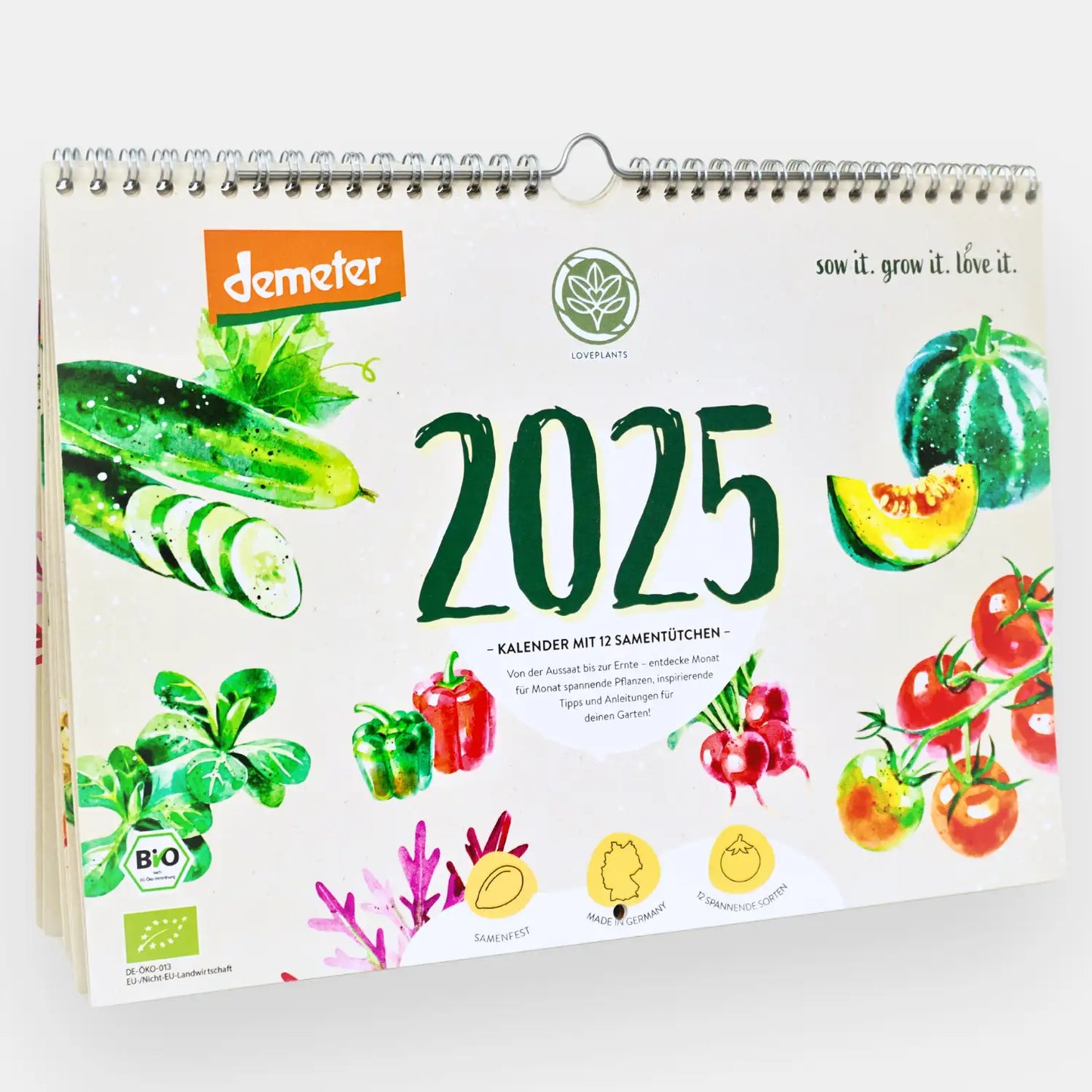 Einpflanzbarer Kalender 2025 kaufen Demeter-zertifizierte Samen