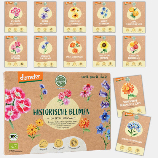 Dein 12 Demeter Historisches Blumen Samen Set